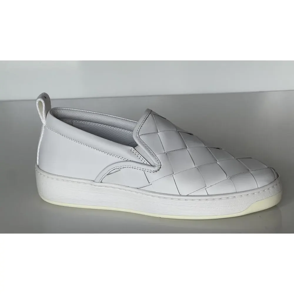 Bottega Veneta Rubber Sole Calf Leather Optic White Shoes 7 US 578303 9122 NIB